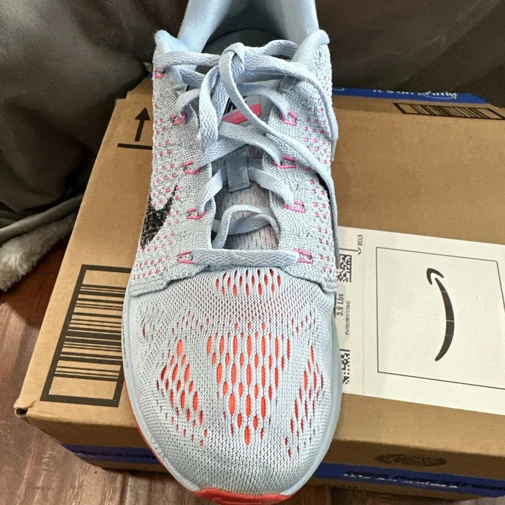Nike LunarGlide 7 Running Shoes Women's Sz 9.5. Light Blue Pink Black Purple